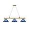 Z-Lite Cordon 3 Light Billiard, Rubbed Brass & Dark Blue 2306-3RB-ARDB - alternate 6